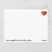 Strawberry Heart Postkarte (Rückseite)