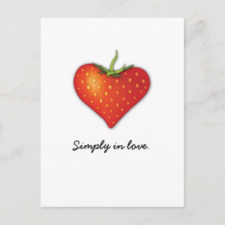 Strawberry Heart Postkarte