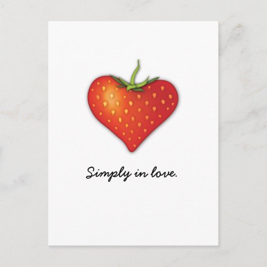 Strawberry Heart Postkarte (Vorderseite)