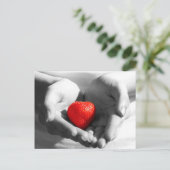 Strawberry Heart Postkarte (Stehend Vorderseite)