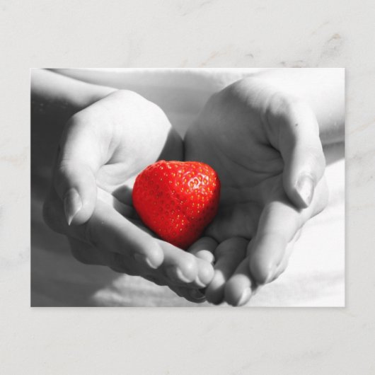 Strawberry Heart Postkarte (Vorderseite)