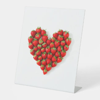 Strawberry Heart Sockelschild