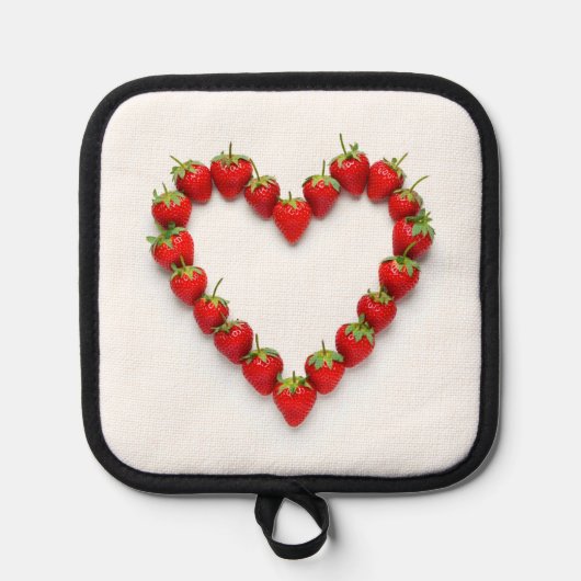Strawberry Heart Topflappen (Vorderseite)