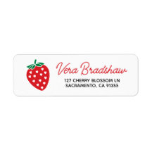 Strawberry Hearts Berry Sweet Address Label