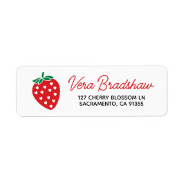 Strawberry Hearts Berry Sweet Address Label