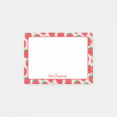 Strawberry Hearts Berry Sweet Individuelle Name Post-it Klebezettel (Vorderseite)