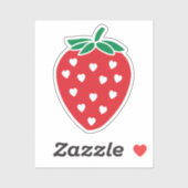 Strawberry Hearts Vinyl Cut Sticker (Blatt)