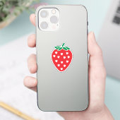 Strawberry Hearts Vinyl Cut Sticker (Telefon)