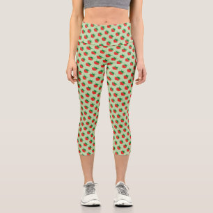 Strawberry High Waisted Capris