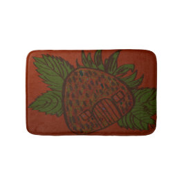 Strawberry Home Sweet Home Badematte