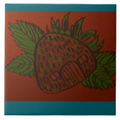 Strawberry Home Sweet Home Ceramic Tile Fliese (Vorderseite)