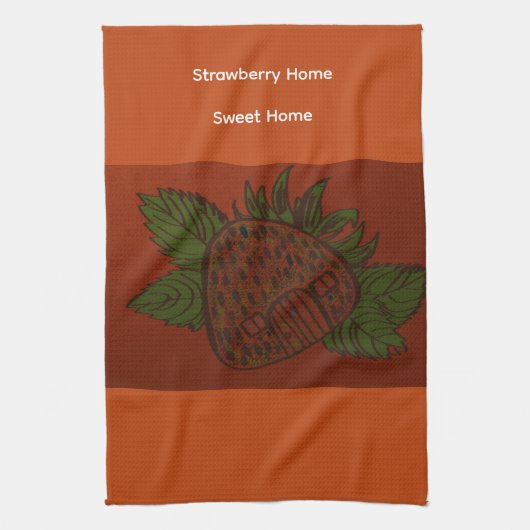 Strawberry Home Sweet Home Kitchen Towel Geschirrtuch (Vertikal)