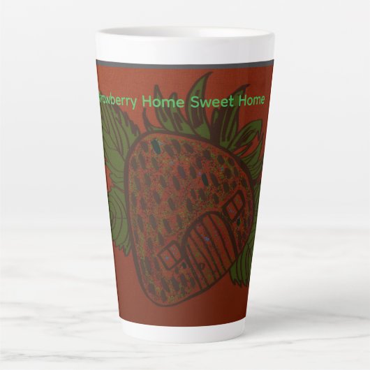 Strawberry Home Sweet Home Large Mug Milchtasse (Vorderseite)