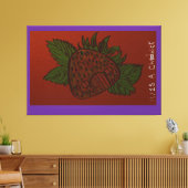 Strawberry Home Sweet Home Leinwanddruck (Insitu (Wohnzimmer))