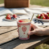 Strawberry Hot Air Balloon Baby Shower Paper Pappbecher