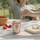 Strawberry Hot Air Balloon Baby Shower Paper Pappbecher