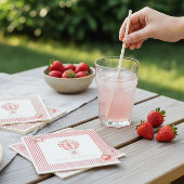 Strawberry Hot Air Balloon Baby Shower Paper Serviette