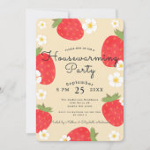 Strawberry House Erwärmung Party Einladung (Vorderseite)