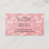 Strawberry Ice Bokeh Business Cards Visitenkarte (Rückseite)