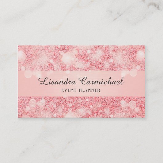 Strawberry Ice Bokeh Business Cards Visitenkarte (Vorderseite)