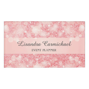 Strawberry Ice Bokeh Event Planner Name Tag Namenschild