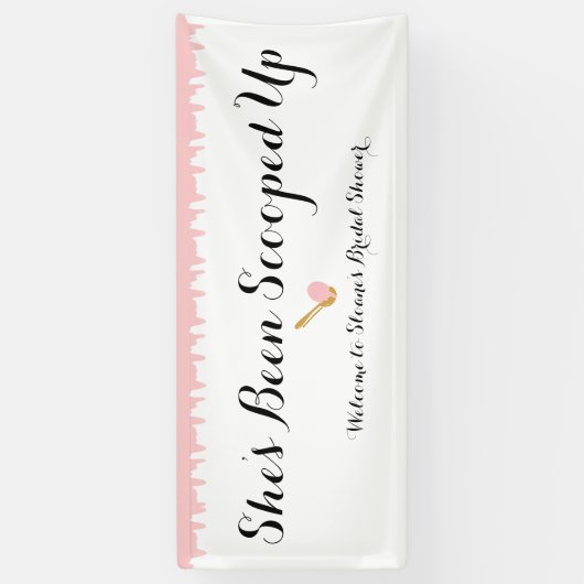 Strawberry Ice Cream Social Welcome Vinyl Banner (Vertikal)