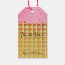 Strawberry Ice Cream Waffle Cone Geburtstagsparty