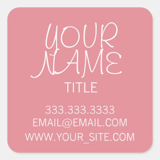 Strawberry Ice Freehand Simple Quadratischer Aufkleber (Vorderseite)