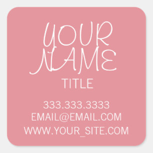 Strawberry Ice Freehand Simple Quadratischer Aufkleber