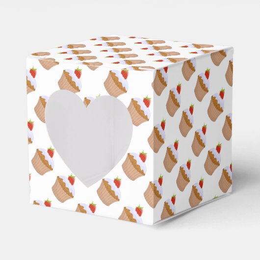 Strawberry Iced Bun Cake Pattern Geschenkschachtel (Vorderseite)