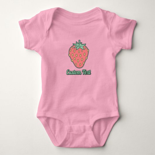 Strawberry Icon Baby Strampler (Vorderseite)