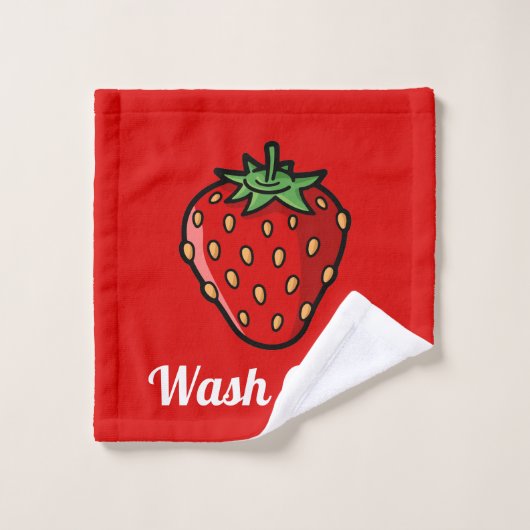 Strawberry Icon Badehandtuch Set (Waschlappen)