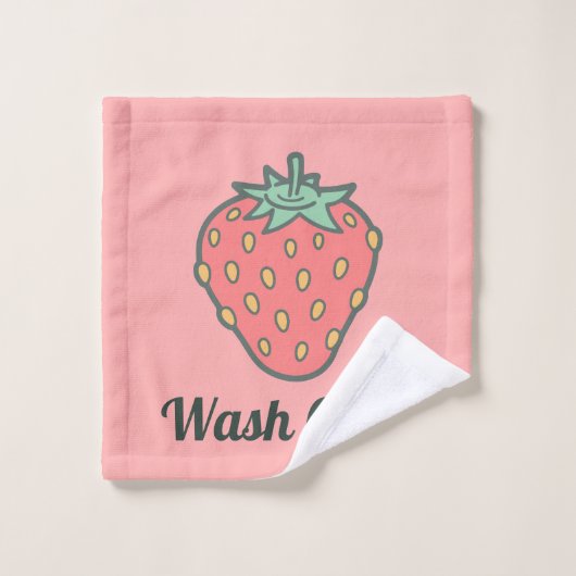 Strawberry Icon Badehandtuch Set (Waschlappen)