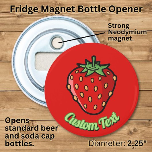 Strawberry Icon Bottle Opener Flaschenöffner