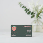 Strawberry Icon Business Card Visitenkarte (Stehend Vorderseite)