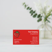 Strawberry Icon Business Card Visitenkarte (Stehend Vorderseite)