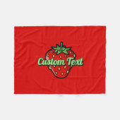 Strawberry Icon Fleece Blanket (Vorderseite (Horizontal))