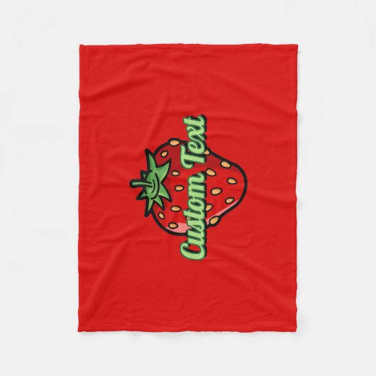 Strawberry Icon Fleece Blanket (Vorderseite)