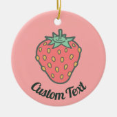 Strawberry Icon Keramik Ornament (Vorne)
