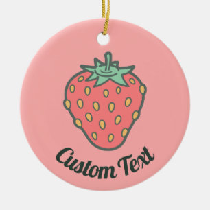Strawberry Icon Keramik Ornament