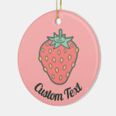 Strawberry Icon Keramik Ornament (Links)