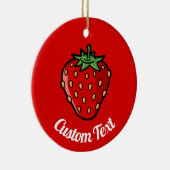 Strawberry Icon Keramik Ornament (Rechts)