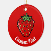 Strawberry Icon Keramik Ornament (Links)