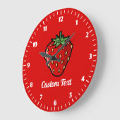 Strawberry Icon Large Clock Große Wanduhr (Winkel)