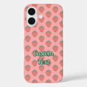 Strawberry Icon Muster Case-Mate iPhone Hülle (Rückseite)