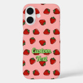 Strawberry Icon Muster Case-Mate iPhone Hülle (Rückseite)