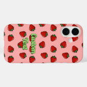 Strawberry Icon Muster Case-Mate iPhone Hülle (Rückseite (Horizontal))
