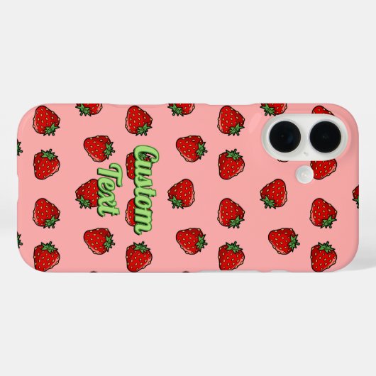 Strawberry Icon Muster Case-Mate iPhone Hülle (Rückseite (Horizontal))