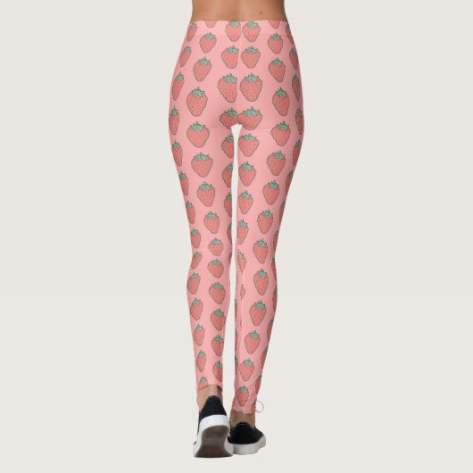 Strawberry Icon Muster Leggings (Rückseite)