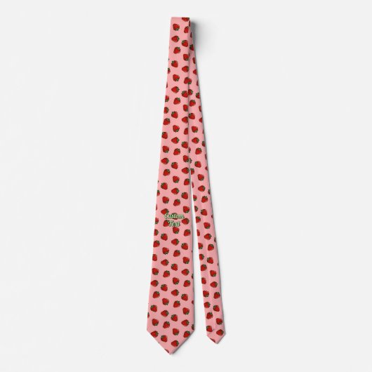 Strawberry Icon Muster Neck Tie Krawatte (Vorderseite)